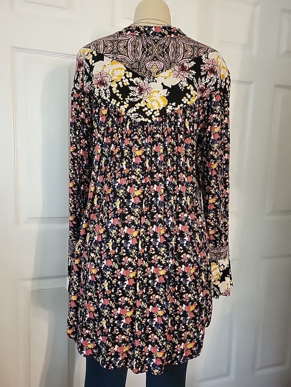 Free People Wildflower Fields Henley Tunic Top - Picture 7 of 9